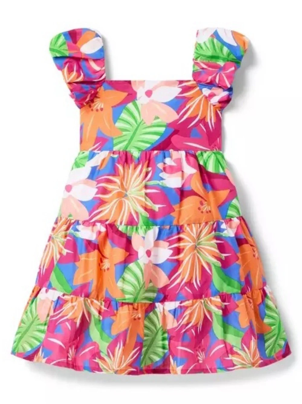 Janie and Jack Tropical Tiered Dress